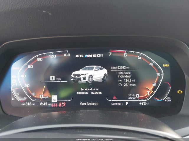 Aukcja sprzedaży 2022 Bmw X6 M50i, vin: 5UXCY8C05N9K70018, numer aukcji: 44889605