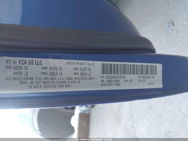 Продажа на аукционе авто 2019 Dodge Challenger Sxt, vin: 2C3CDZAG4KH737349, номер лота: 44889679