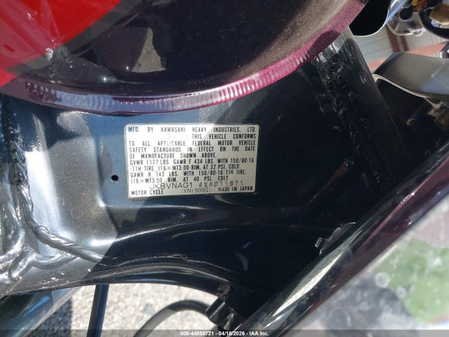 1999 KAWASAKI VN1500 JKBVNAG14XA011671 Photo 9