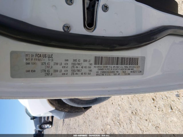 Продаж на аукціоні авто 2016 Ram 1500 Tradesman, vin: 1C6RR6KG3GS360959, номер лоту: 44889803