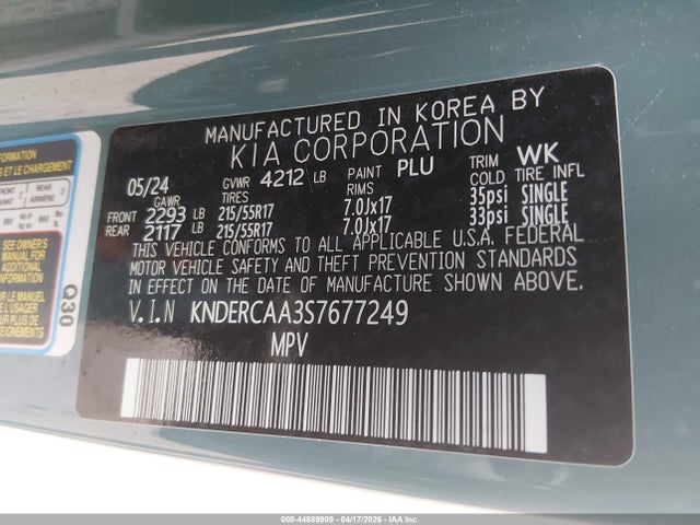 Продаж на аукціоні авто 2025 Kia Seltos Ex, vin: KNDERCAA3S7677249, номер лоту: 44889909