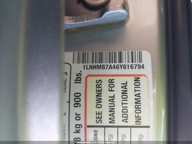 2006 Lincoln Ls V8 მანქანა იყიდება აუქციონზე, vin: 1LNHM87A46Y616794, აუქციონის ნომერი: 44890051