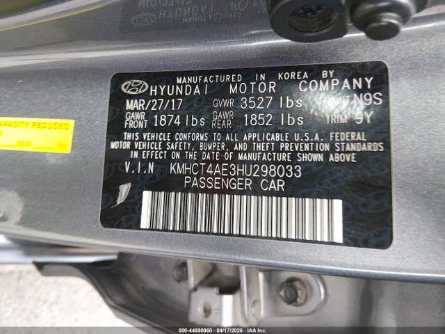 KMHCT4AE3HU298033 Hyundai ACCENT SE