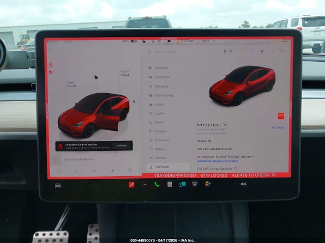 44890075 :رقم المزاد ، 7SAYGDEE4PA131051 vin ، 2023 Tesla Model Y Awd/long Range Dual Motor All-wheel Drive مزاد بيع