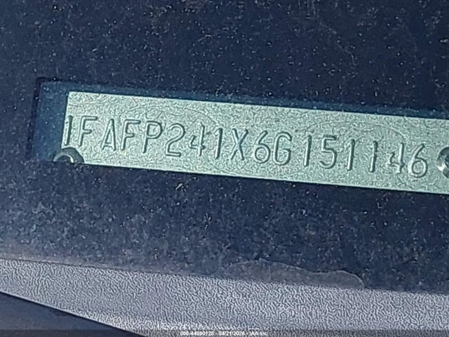 44890128 :رقم المزاد ، 1FAFP241X6G151146 vin ، 2006 Ford Five Hundred Sel مزاد بيع