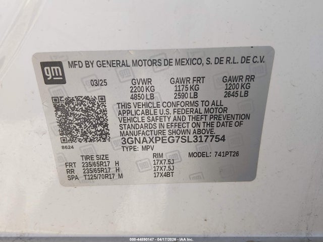 Chevrolet Equinox Awd Lt 2025 3GNAXPEG7SL317754 Image 9