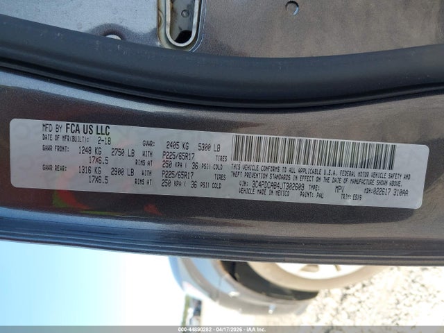 Продаж на аукціоні авто 2018 Dodge Journey Se, vin: 3C4PDCAB4JT302609, номер лоту: 44890282