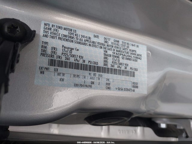 1FADP5AU0HL108842 Ford C-max Hybrid Se