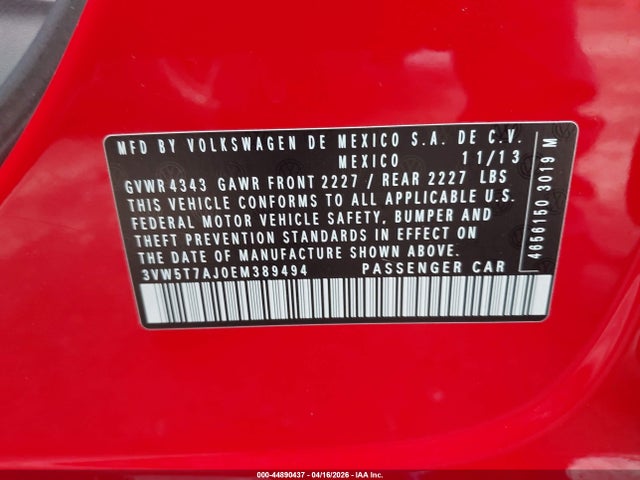 2014 VOLKSWAGEN JETTA 3VW5T7AJ0EM389494 Photo 8