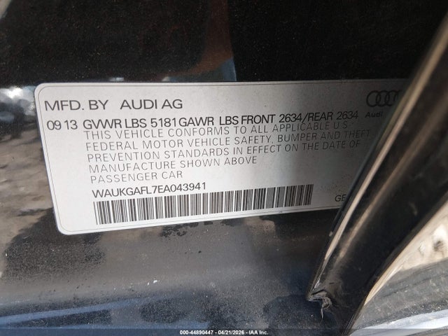 Aukcja sprzedaży 2014 Audi S4 3.0t Premium Plus, vin: WAUKGAFL7EA043941, numer aukcji: 44890447