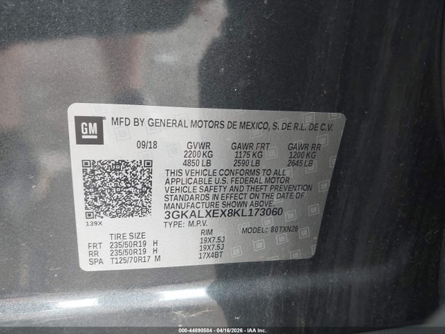 Продаж на аукціоні авто 2019 Gmc Terrain Denali, vin: 3GKALXEX8KL173060, номер лоту: 44890584