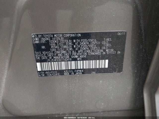 Продаж на аукціоні авто 2012 Scion Xb Release Series 9.0, vin: JTLZE4FE0C1142418, номер лоту: 44890624