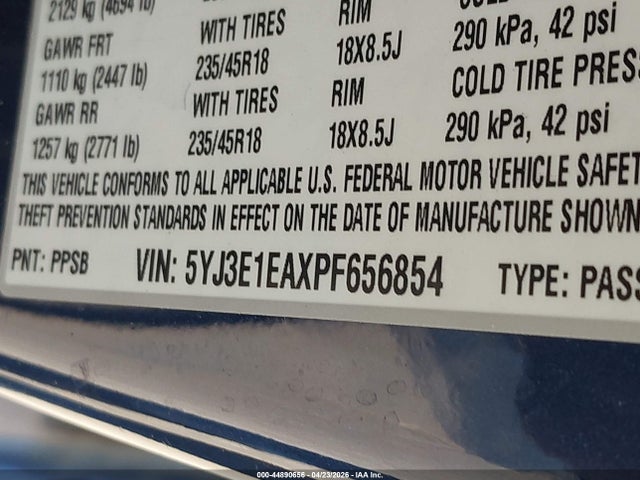 Aukcja sprzedaży 2023 Tesla Model 3 Rear-wheel Drive, vin: 5YJ3E1EAXPF656854, numer aukcji: 44890656