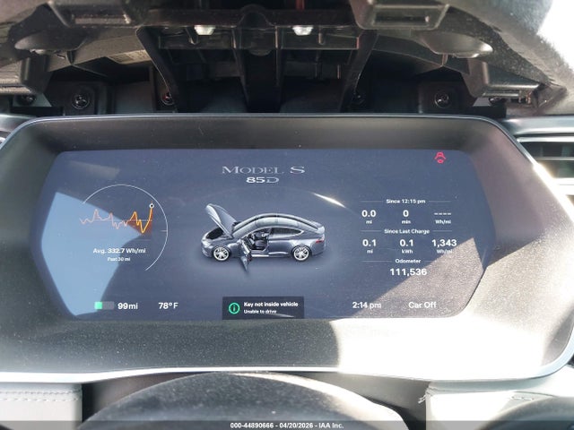 44890666 :رقم المزاد ، 5YJSA1E26GF126767 vin ، 2016 Tesla Model S 60d/70d/75d/85d/90d مزاد بيع