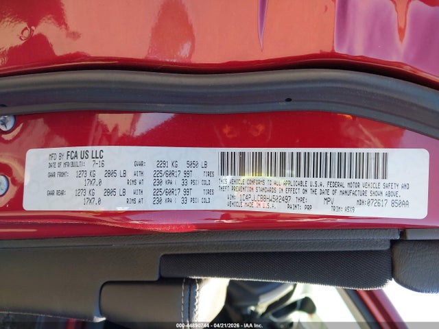 Продаж на аукціоні авто 2017 Jeep Cherokee Latitude Fwd, vin: 1C4PJLCB8HW502497, номер лоту: 44890744
