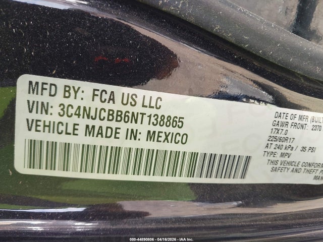 2022 JEEP COMPASS 3C4NJCBB6NT138865 Photo 8