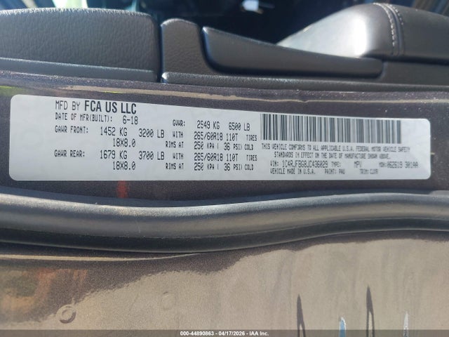 Aukcja sprzedaży 2018 Jeep Grand Cherokee Limited 4x4, vin: 1C4RJFBG8JC436029, numer aukcji: 44890863