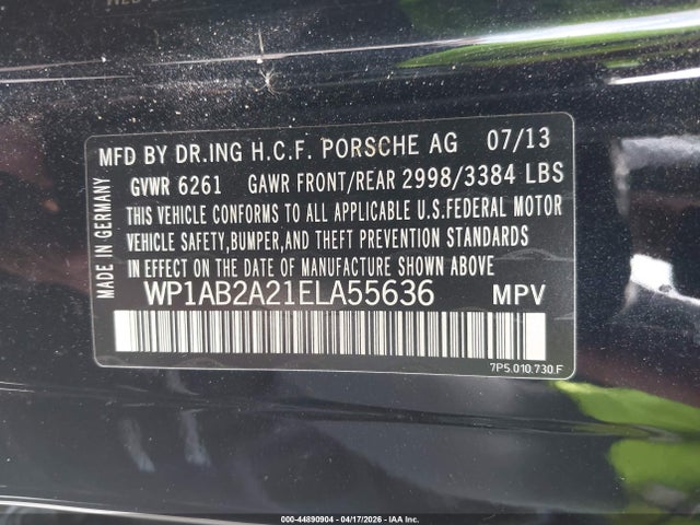 WP1AB2A21ELA55636 Porsche CAYENNE S
