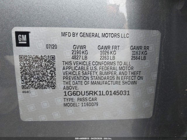 1G6DU5RK1L0145031 Cadillac Ct5 Sport