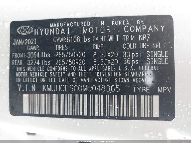 Genesis Gv80 3.5t Awd 2021 KMUHCESC0MU048365 Image 9