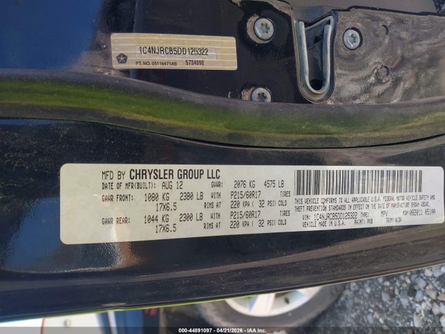 Продаж на аукціоні авто 2013 Jeep Patriot Limited, vin: 1C4NJRCB5DD125322, номер лоту: 44891097