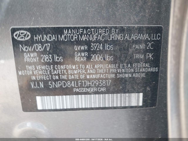 2018 HYUNDAI ELANTRA 5NPD84LF1JH293817 Photo 8