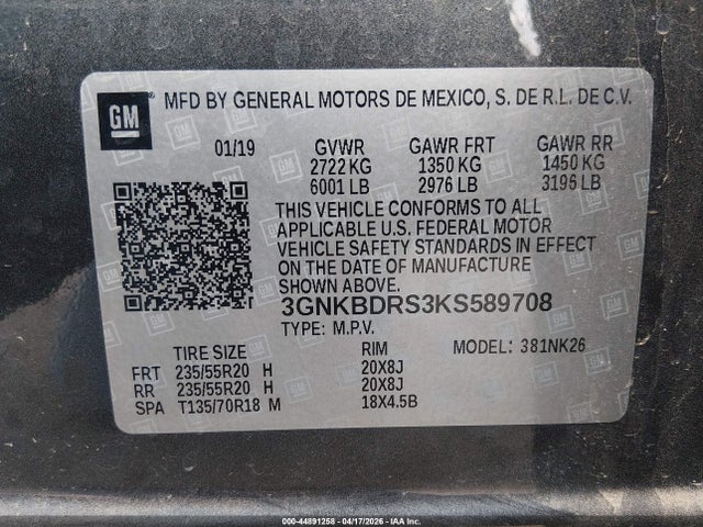 Chevrolet Blazer 2019 3GNKBDRS3KS589708 Image 9