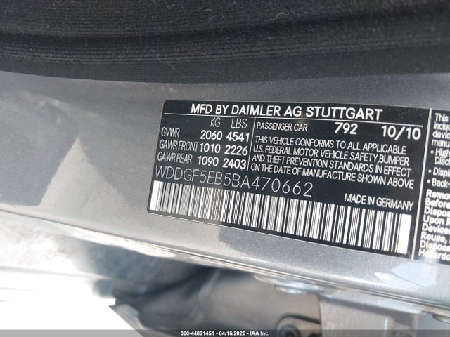 Продаж на аукціоні авто 2011 Mercedes-benz C 300 Luxury/sport, vin: WDDGF5EB5BA470662, номер лоту: 44891451