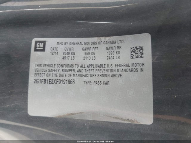 2015 CHEVROLET CAMARO 2G1FB1E3XF9191866 Photo 8