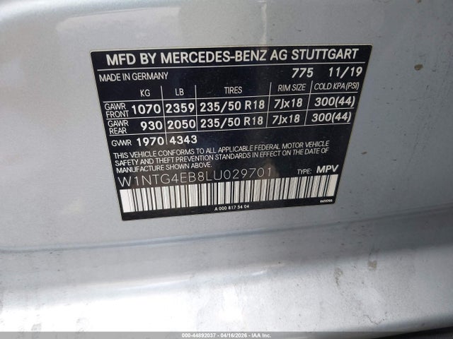 Mercedes-Benz GLA 250 2020 W1NTG4EB8LU029701 Image 9
