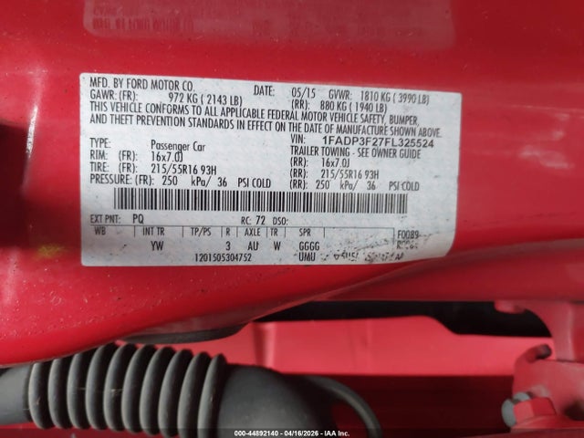 2015 FORD FOCUS 1FADP3F27FL325524 Photo 8