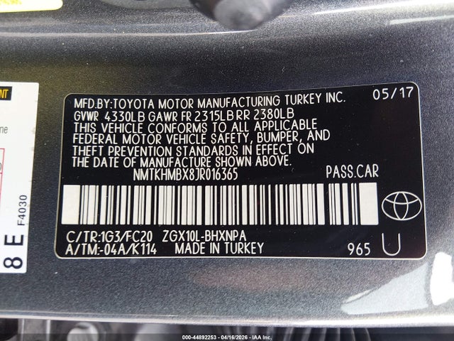 NMTKHMBX8JR016365 Toyota C-hr Xle Premium
