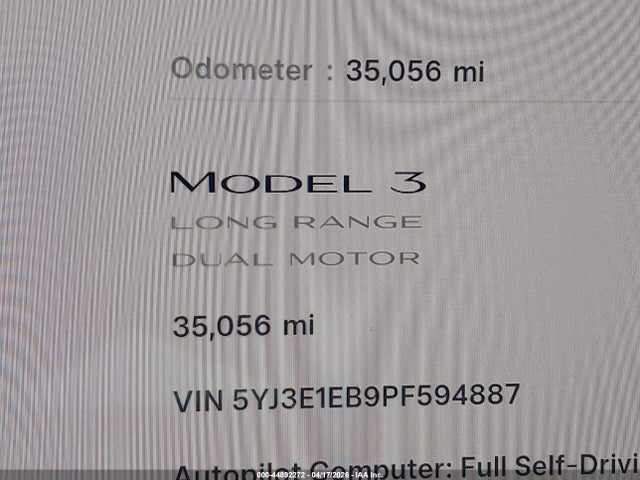 Tesla Model 3 Long Range Dual Motor All-wheel Drive 2023 5YJ3E1EB9PF594887 Image 15