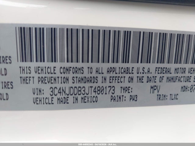 3C4NJDDB3JT480173 Jeep Compass Trailhawk 4x4