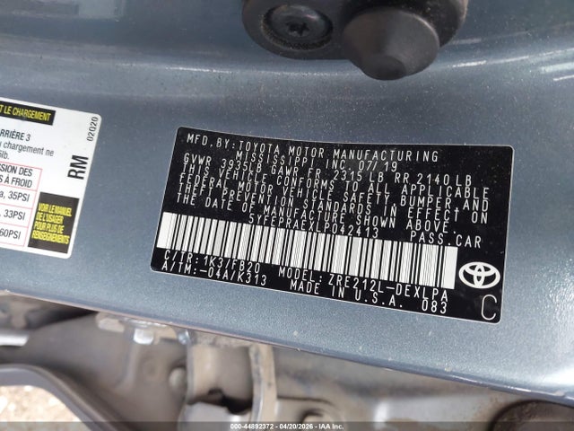 Toyota COROLLA LE 2020 5YFEPRAEXLP042413 Image 9