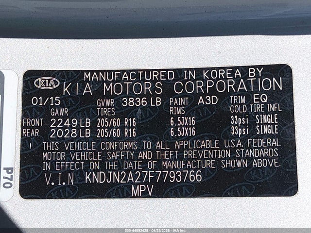 KIA Soul 2015 KNDJN2A27F7793766 Image 9