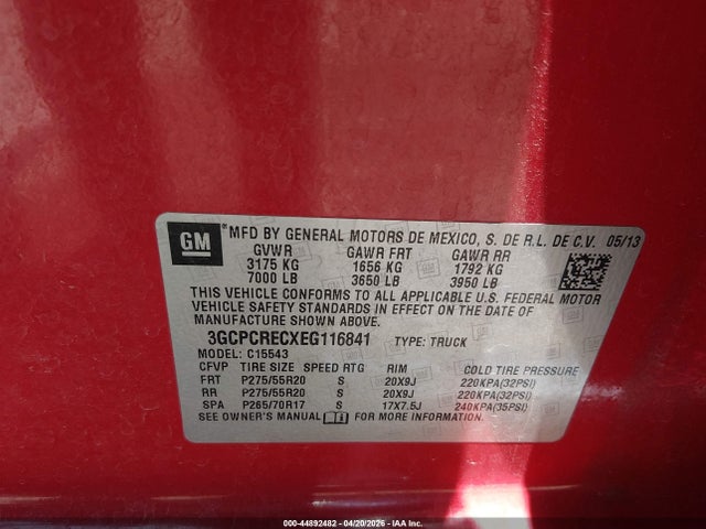 Chevrolet Silverado 1500 1lt 2014 3GCPCRECXEG116841 Image 9