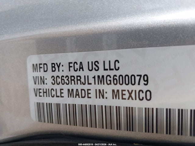 Aukcja sprzedaży 2021 Ram 3500 Laramie  4x4 8' Box, vin: 3C63RRJL1MG600079, numer aukcji: 44892519