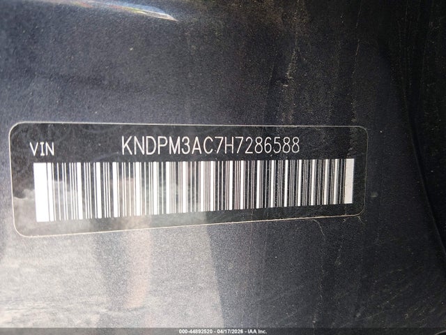 44892520 :رقم المزاد ، KNDPM3AC7H7286588 vin ، 2017 Kia Sportage Lx مزاد بيع