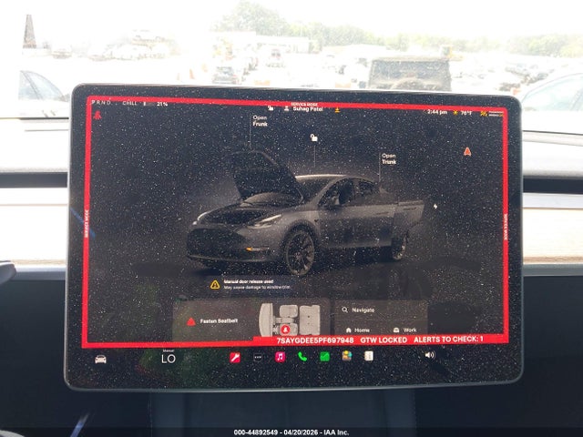 2023 Tesla Model Y Awd/long Range Dual Motor All-wheel Drive მანქანა იყიდება აუქციონზე, vin: 7SAYGDEE5PF697948, აუქციონის ნომერი: 44892549