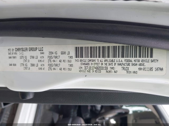 Auction sale of the 2011 Dodge Ram 1500, vin: 3D7JB1EP4BG559159, lot number: 44892640
