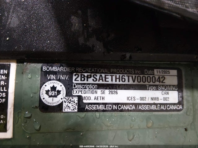 Ski Doo Expedition Se 900 Ac 2026 2BPSAETH6TV000042 Image 9