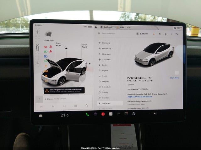 Продажа на аукционе авто 2026 Tesla Model Y All-wheel Drive/long Range Launch Series/premium All-wheel Drive, vin: 7SAYGDEE2TF562212, номер лота: 44892652