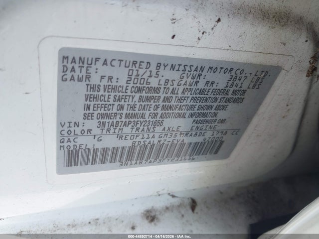 2015 NISSAN SENTRA 3N1AB7AP3FY231656 Photo 8