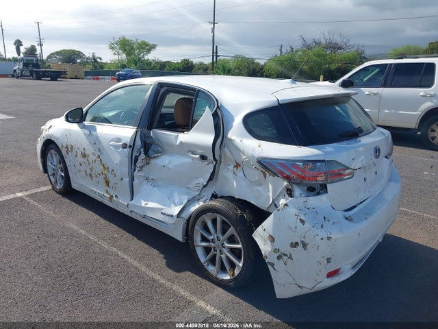 2012 Lexus Ct 200h Premium მანქანა იყიდება აუქციონზე, vin: JTHKD5BH6C2103637, აუქციონის ნომერი: 44892818