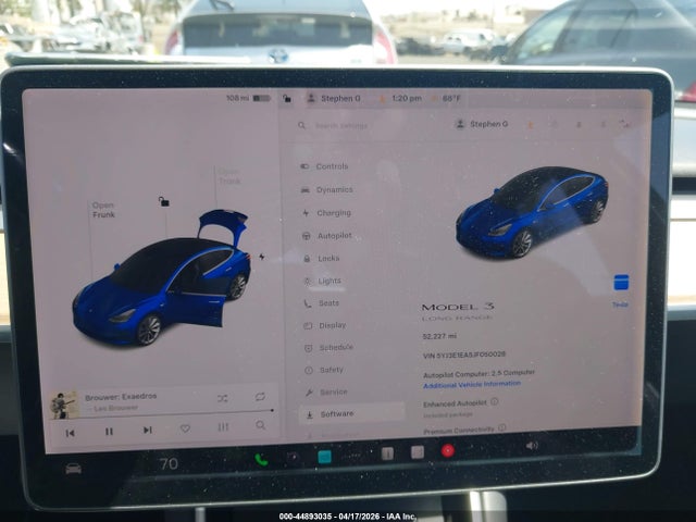 Продаж на аукціоні авто 2018 Tesla Model 3 Long Range/mid Range, vin: 5YJ3E1EA5JF050028, номер лоту: 44893035