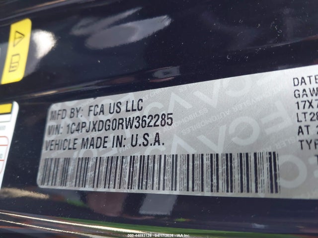 1C4PJXDG0RW362285 Jeep Wrangler 4-door Willys 4x4