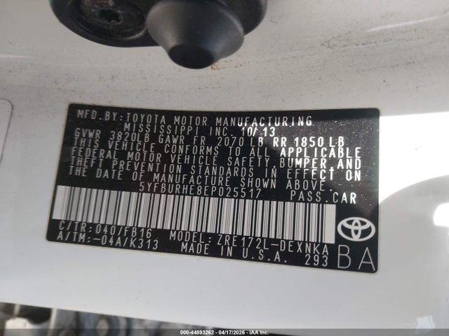 Toyota COROLLA LE 2014 5YFBURHE8EP025517 Image 9