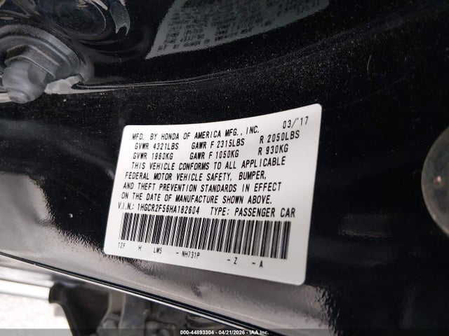 1HGCR2F56HA182604 Honda Accord Sport