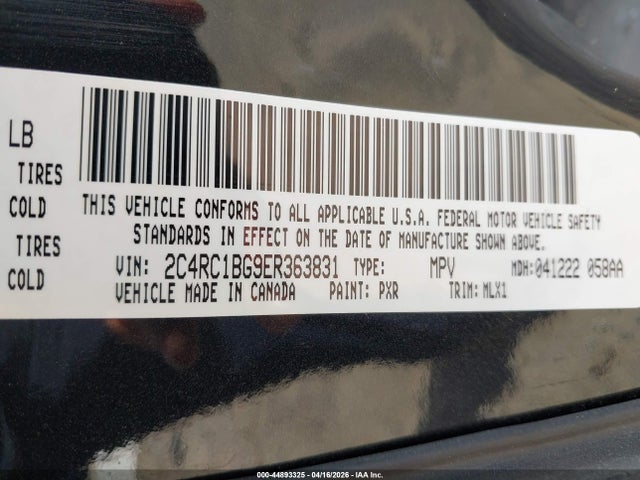 2C4RC1BG9ER363831 Chrysler Town &amp; Country Touring
